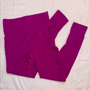 SHEIN Seamless High-Rise Magenta Leggings